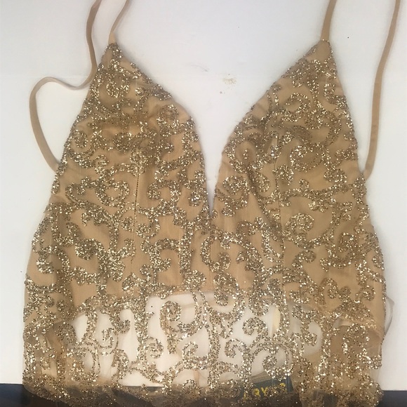 ❤️Amazing sexy gold lace evening dress❤️ - Picture 4 of 5